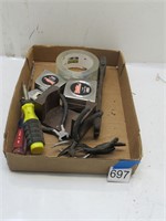 measuring tapes, hand tools