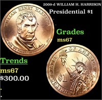 2009-d WILLIAM H. HARRISON Presidential Dollar 1 G