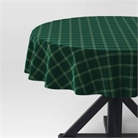 70x70 Plaid Tablecloth Green - Threshold