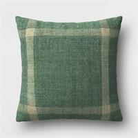 Plaid Square Throw Pillow Green - Threshold
