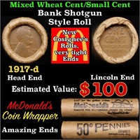 Lincoln Wheat Cent 1c Mixed Roll Orig Brandt McDon