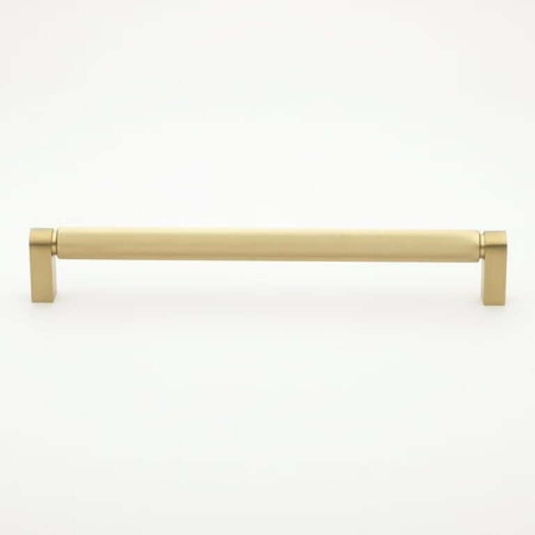 Solid Knurled Bar Pull  Satin Gold  Single
