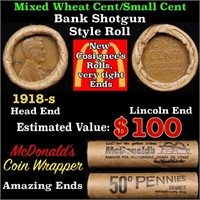 Lincoln Wheat Cent 1c Mixed Roll Orig Brandt McDon