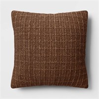 Marled Knit Pillow Dark Brown - Threshold