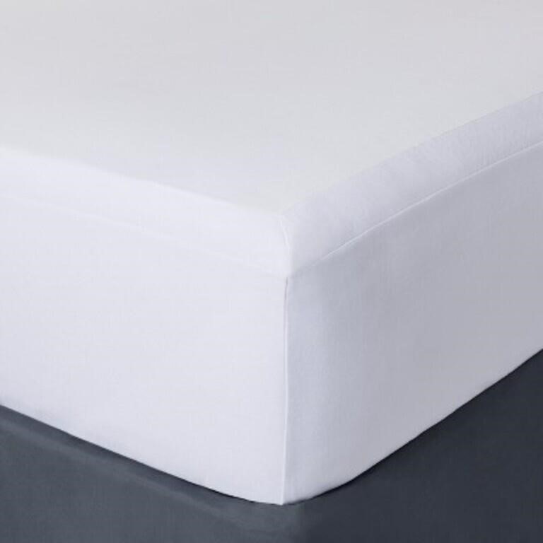 White Solid Full Box Spring Cover - Threshold