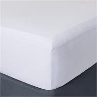 White Solid Full Box Spring Cover - Threshold
