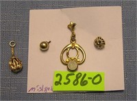 Group of misc. gold and gold plated earrings