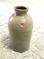 Stoneware Glazed Oyster Crock/Vase - 9.5"H