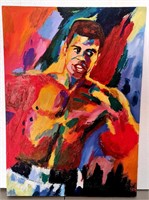 Leroy Neiman Muhammad Ali Oil  on Canvas