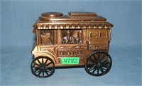Antique style copper toned popcorn wagon