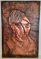 Pablo Picasso Handmade Embossed Copper