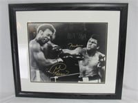 LARGE MUHAMMAD ALI & GEORGE FOREMAN SIGNED PICTURE