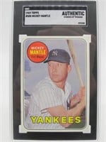 1969 TOPPS #500 MICKEY MANTLE AUTHENTIC SGC GRADED
