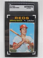 1971 TOPPS #250 JOHNNU BENCH SGC AUTHENTIC