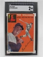 1954 TOPPS #1 TED WILLIAMS SGC 2 GD