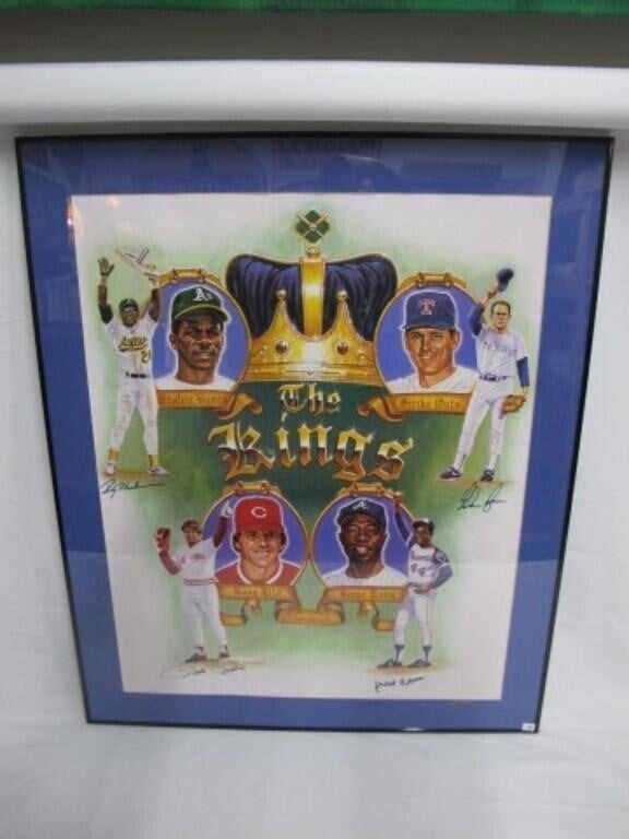 STUNNING THE KINGS OF BASEBALL FRAME W/SIGNATURES