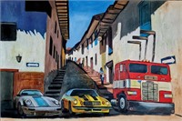 Transformers in Peru Oil painting on canvas