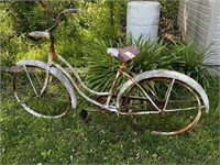 Old Schwinn Bike Used For Garden Decor