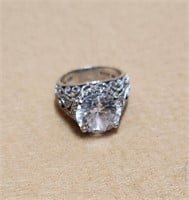925 silver white stone ladies ring