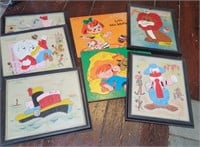 Vintage Child's Guidance Puzzles & Wood Tray Puzzl