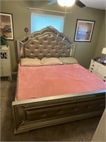 King Size bed, box spring, and mattress