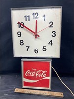 Vintage Coke clock working
