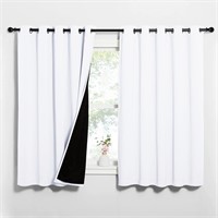 NICETOWN Blackout Curtains  W62xL63 White