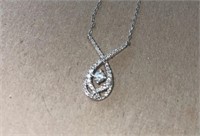 10 Karat Gld Diamond Love Entwined Necklace (See b