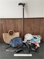 Bags, Cane, Iron, Hair Dryers, and Fan