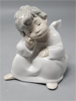 LLADRO 1980's Angel Thinking #4539 Figurine