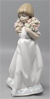 LLADRO Spring Bouquets #7603 Girl with Flowers