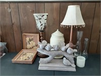 Lamps, Wall Art, Canister, and Figurines