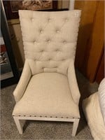 VERY nice white studded fabric sitting chair