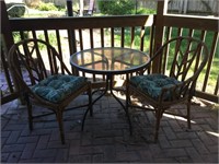 Patio Glass Top Table and Chairs
