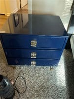 Blue night stand- clear handles- nice