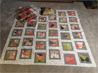 Quilt 78"x78" with Pillowcases and Pillow