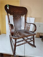 Antique wooden rocking chair
