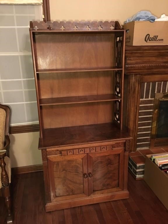 Vintage Wooden Bookcase 33"x18" and 70" tall