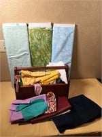Quilting Fabrics (Nice Quality) & Sewing Box