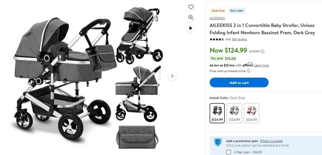 FM4521 2 in 1 Convertible Baby Stroller