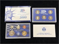2000 US Mint Proof Coins in Box with COA