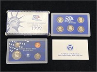1999 US Mint Proof Set in Box with COA