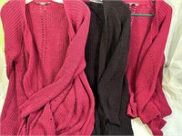 3 XL CARDIGANS NEW NO TAGS