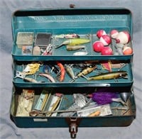 Vintage Tackle Box with Baits