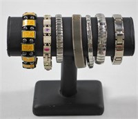7pc Assorted Band & Link Bracelets