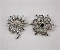 2pc Flower Brooches