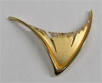Curve Abstract Brooch