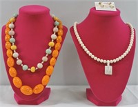 3pc Beaded Necklaces & Earrings