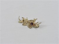 Vintage Faux Pearl Flower Brooch