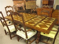 Rustic 47" X 87" X 30" H Table & (6) Chairs